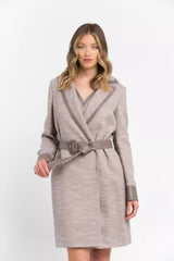 Trussardi Beige Cotton Women Coat -   -  Trussardi.