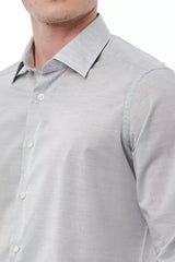 Bagutta Gray Cotton Men Shirt -   -  Bagutta.