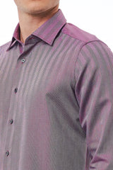 Bagutta Burgundy Cotton Men Shirt -   -  Bagutta.