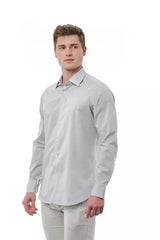 Bagutta Gray Cotton Men Shirt -   -  Bagutta.