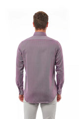 Bagutta Burgundy Cotton Men Shirt -   -  Bagutta.