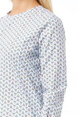 Bagutta White Cotton Women Blouse with Skull Print -   -  Bagutta.