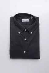 Robert Friedman Black Cotton Men Shirt -   -  Robert Friedman.