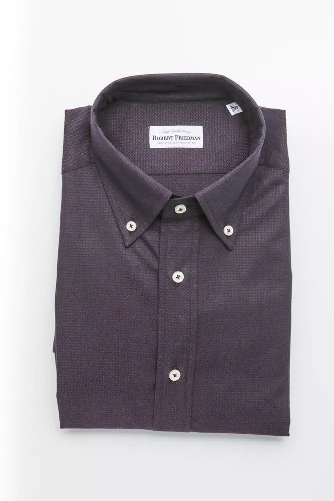 Robert Friedman Black Cotton Men Shirt -   -  Robert Friedman.