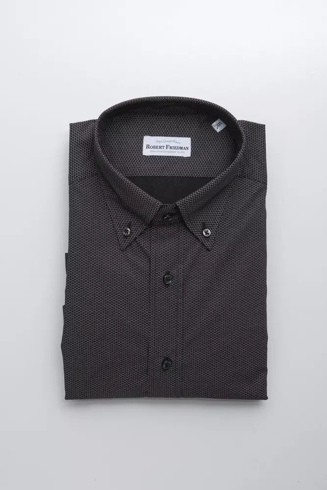 Robert Friedman Black Cotton Men's Shirt -   -  Robert Friedman.