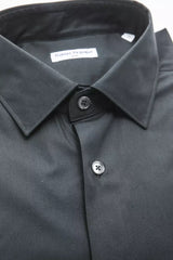 Robert Friedman Black Cotton Men Shirt -   -  Robert Friedman.