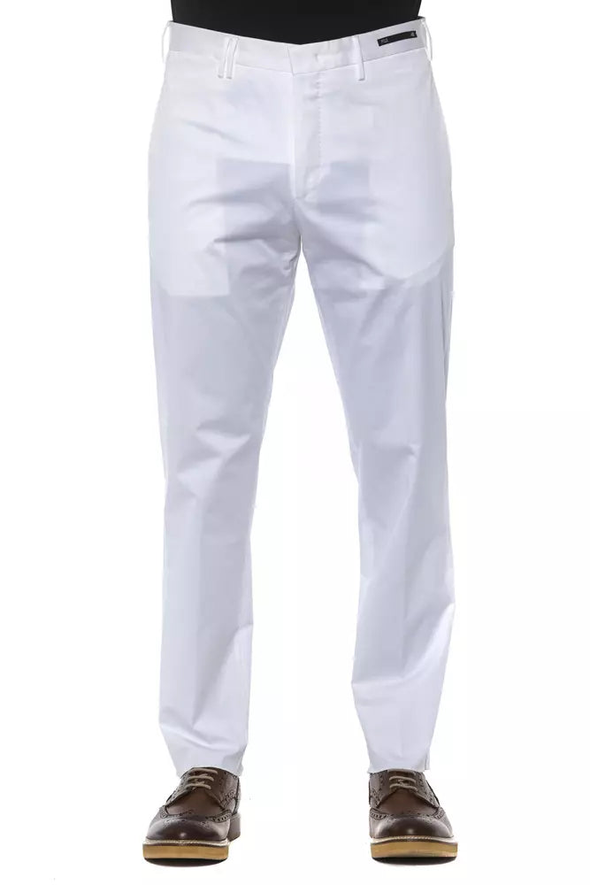 PT Torino White Cotton Men Trousers -   -  PT Torino.