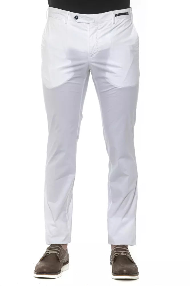 PT Torino White Cotton Men Trouser -   -  PT Torino.