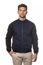 Verri Blue Cotton Men Bomber Jacket -   -  Verri.