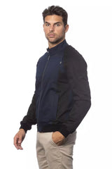 Verri Blue Cotton Men Bomber Jacket -   -  Verri.