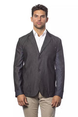 Verri Gray Cotton Men Blazer -   -  Verri.