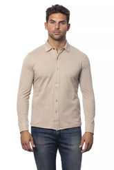 Verri Beige Cotton Men Shirt -   -  Verri.