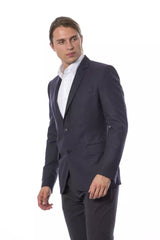 Verri Blue Wool Men Blazer -   -  Verri.