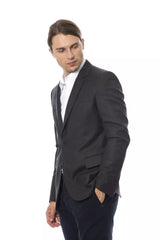 Verri Gray Wool Men Blazer -   -  Verri.