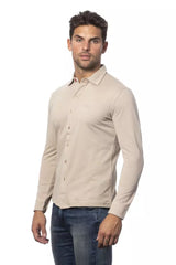 Verri Beige Cotton Men Shirt -   -  Verri.