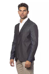 Verri Gray Cotton Men Blazer -   -  Verri.