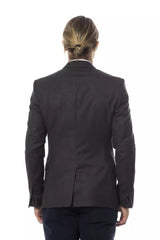Verri Gray Wool Men Blazer -   -  Verri.