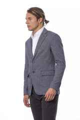Verri Elegant Blue Single Breasted Blazer -   -  Verri.