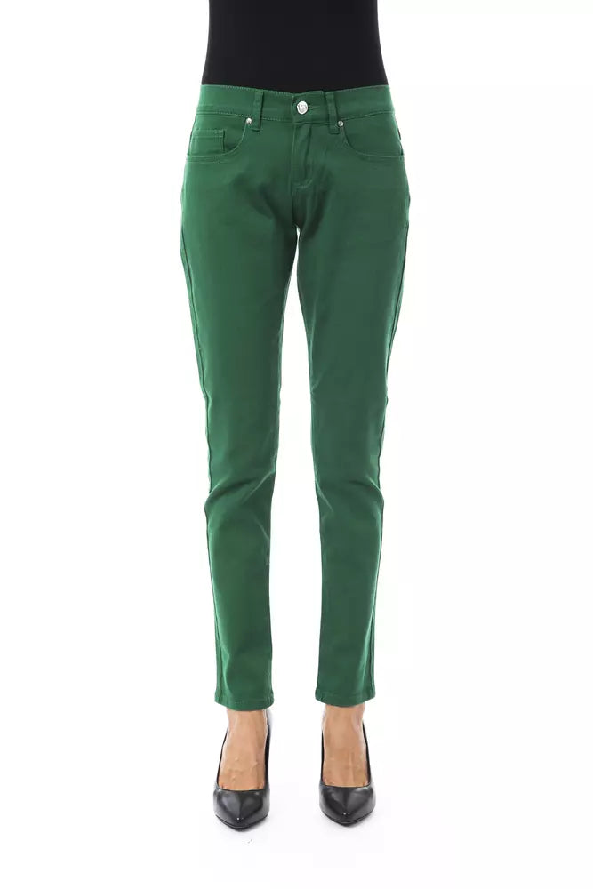 BYBLOS Green Cotton Women Pants -   -  BYBLOS.