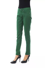 BYBLOS Green Cotton Women Pants -   -  BYBLOS.