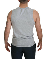 Ermanno Scervino Grey Sleeveless Men Pullover T-shirt - - Ermanno Scervino.