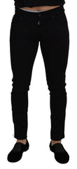Dolce & Gabbana Black Cotton DG Crown Men Denim Jeans -   -  Dolce & Gabbana.