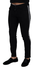 Dolce & Gabbana Black Cotton DG Crown Men Denim Jeans -   -  Dolce & Gabbana.