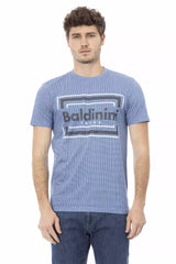 Baldinini Trend Light Blue Cotton Men T-Shirt - - Baldinini Trend.