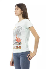 Trussardi Action Light Blue Cotton Women T-Shirt -   -  Trussardi Action.