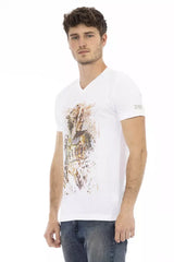 Trussardi Action Elegant V-Neck Short Sleeve T-Shirt -   -  Trussardi Action.