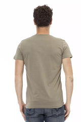 Trussardi Action Brown Cotton Men T-Shirt - - Trussardi Action.