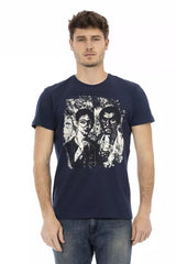 Trussardi Action Blue Cotton Men T-Shirt - - Trussardi Action.