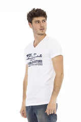 Trussardi Action White Cotton Men T-Shirt - - Trussardi Action.