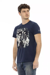 Trussardi Action Blue Cotton Men T-Shirt - - Trussardi Action.