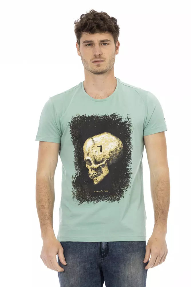 Trussardi Action Green Cotton Men T-Shirt -   -  Trussardi Action.