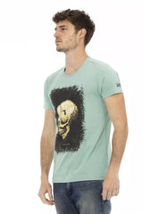 Trussardi Action Green Cotton Men T-Shirt -   -  Trussardi Action.