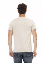 Trussardi Action Beige Cotton Men T-Shirt - - Trussardi Action.