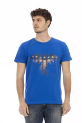 Trussardi Action Blue Cotton Men T-Shirt - - Trussardi Action.