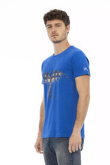Trussardi Action Blue Cotton Men T-Shirt - - Trussardi Action.