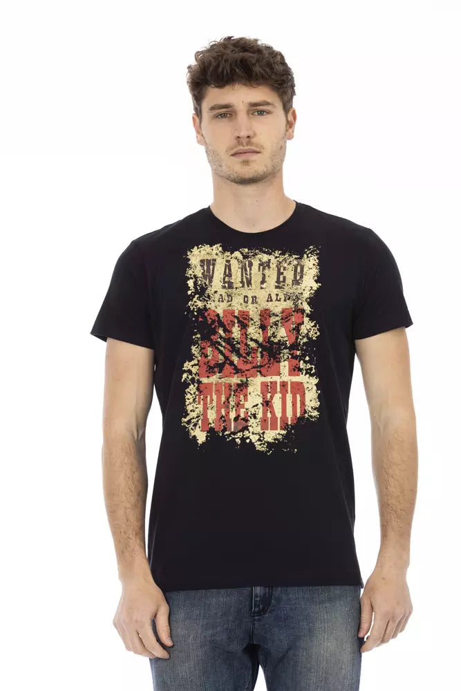 Trussardi Action Black Cotton Men T-Shirt -   -  Trussardi Action.