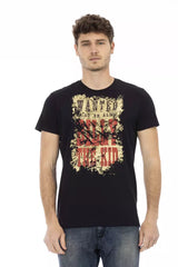 Trussardi Action Black Cotton Men T-Shirt -   -  Trussardi Action.