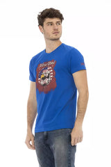 Trussardi Action Blue Cotton Men's T-Shirt - - Trussardi Action.