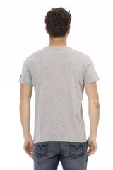 Trussardi Action Gray Cotton Men T-Shirt - - Trussardi Action.