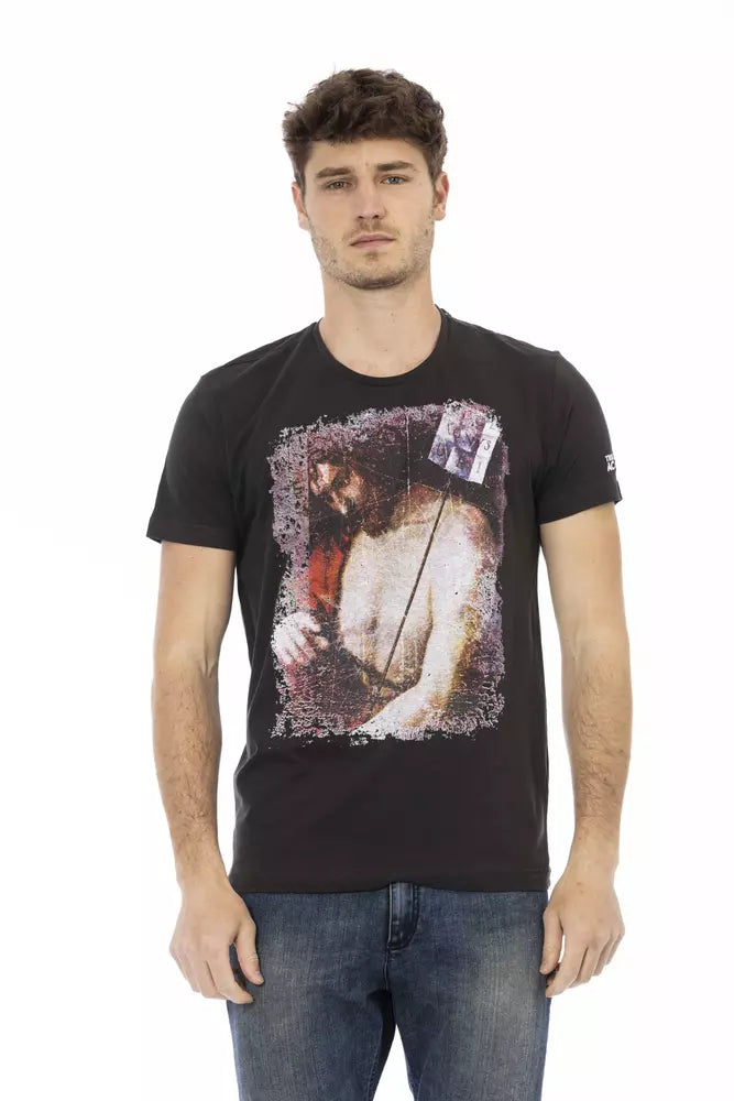 Trussardi Action Black Cotton Men T-Shirt -   -  Trussardi Action.