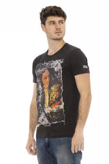 Trussardi Action Black Cotton Men T-Shirt -   -  Trussardi Action.