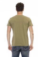 Trussardi Action Green Cotton Men T-Shirt - - Trussardi Action.