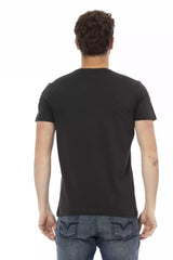 Trussardi Action Black Cotton Men T-Shirt -   -  Trussardi Action.