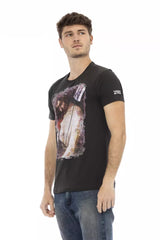 Trussardi Action Black Cotton Men T-Shirt -   -  Trussardi Action.