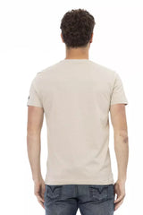 Trussardi Action Beige Cotton Men T-Shirt - - Trussardi Action.