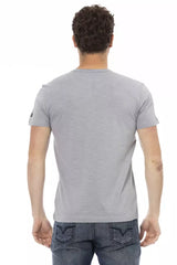 Trussardi Action Gray Cotton Men T-Shirt - - Trussardi Action.